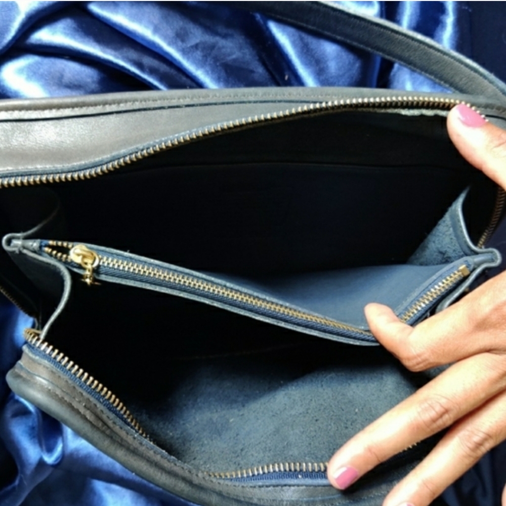 Coach Black Leather Messenger Bag - Picture 6 of 10